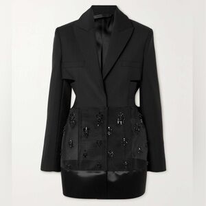 Givenchy | Runway Bead Embellished Sheer Panel Blazer Jacket